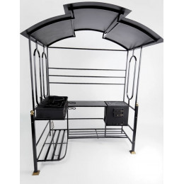 Мангал с крышей и печкой Шеф