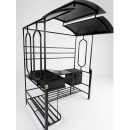 Мангал с крышей и печкой Шеф