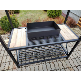 Мангал с крышей Лофт с прямой крышей