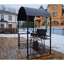 Мангал с крышей и печкой Медея