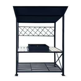 Мангал с крышей Лофт с прямой крышей