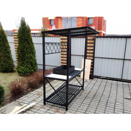 Мангал с крышей Лофт с прямой крышей