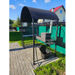 Мангал с крышей и печкой Медея