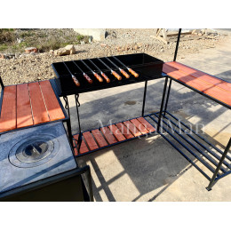 Мангал с крышей и печкой Медея Лайт