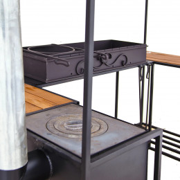 Мангал с крышей и печкой Медея Лайт