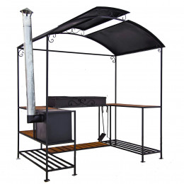 Мангал с крышей и печкой Медея Лайт