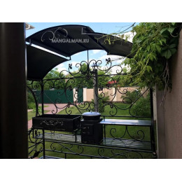 Мангал с крышей и печкой Россия