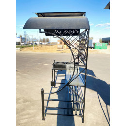 Мангал с крышей Угловой Геометрия