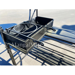 Мангал с крышей Угловой Геометрия