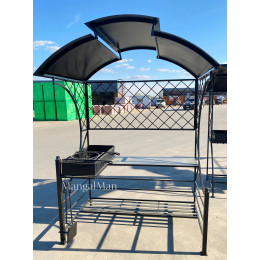 Мангал с крышей Угловой Геометрия