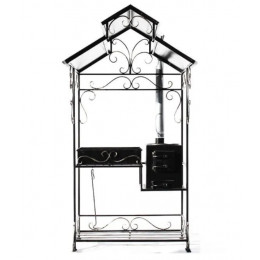 Мангал с крышей и печкой Усадьба Премиум