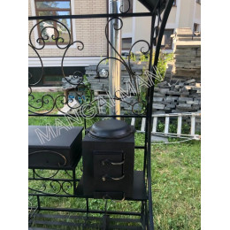 Мангал с крышей и печкой Уют