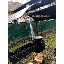 Мангал с крышей и печкой Уют